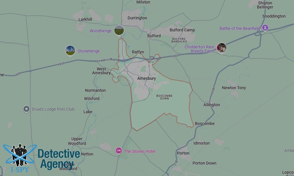 Our Detectives operate across the entire Amesbury area