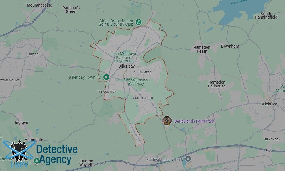 Our Detectives operate across the entire Billericay area