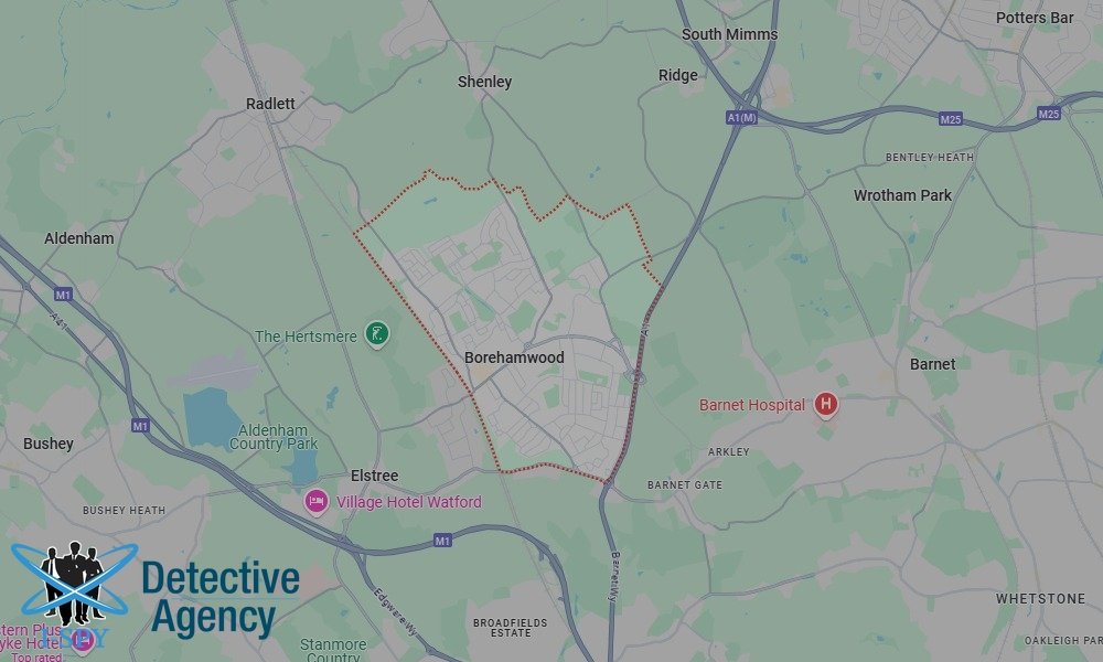 Our Detectives operate across the entire Borehamwood area