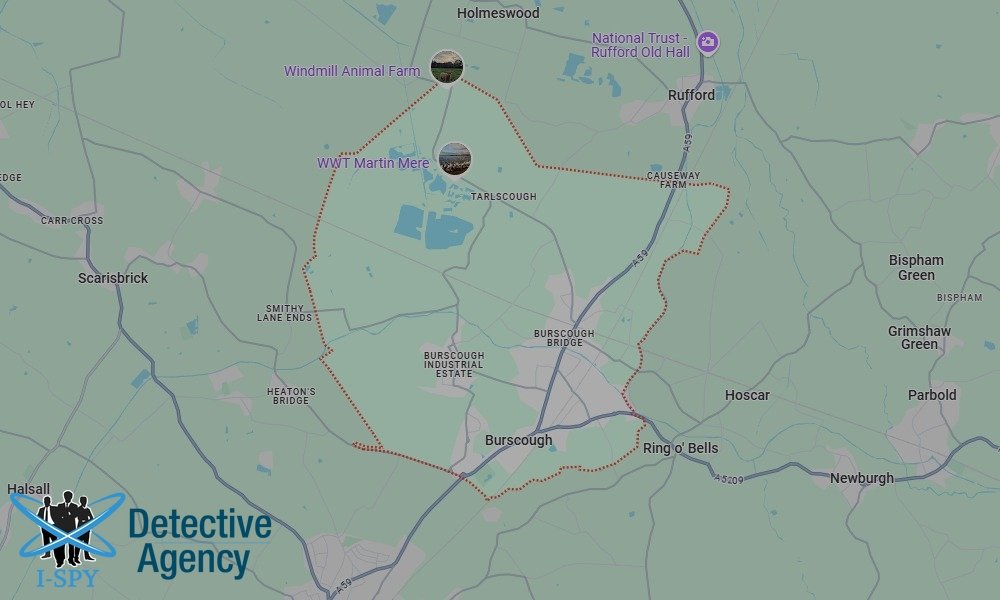 Our Detectives operate across the entire Burscough area