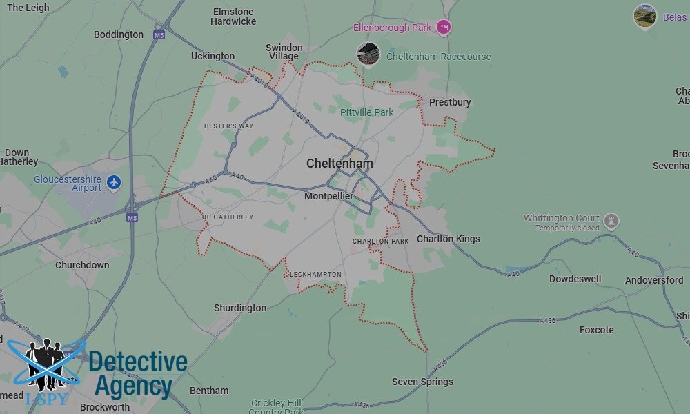 Our Detectives operate across the entire Cheltenham area