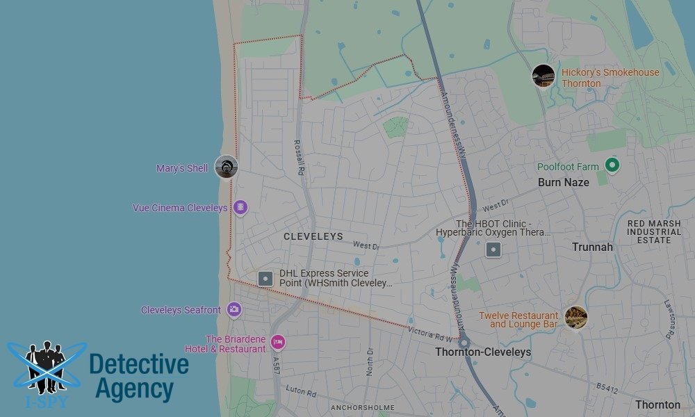 Our Detectives operate across the entire Cleveleys area