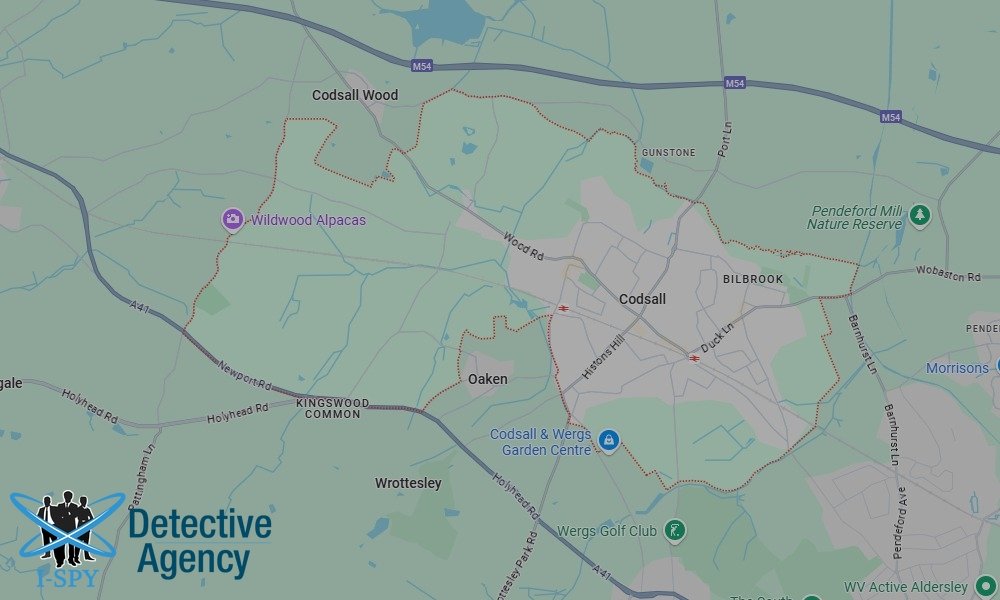 Our Detectives operate across the entire Codsall area