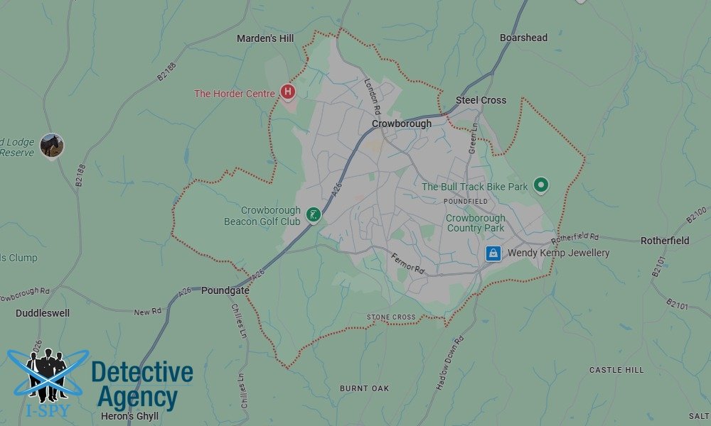 Our Detectives operate across the entire Crowborough area