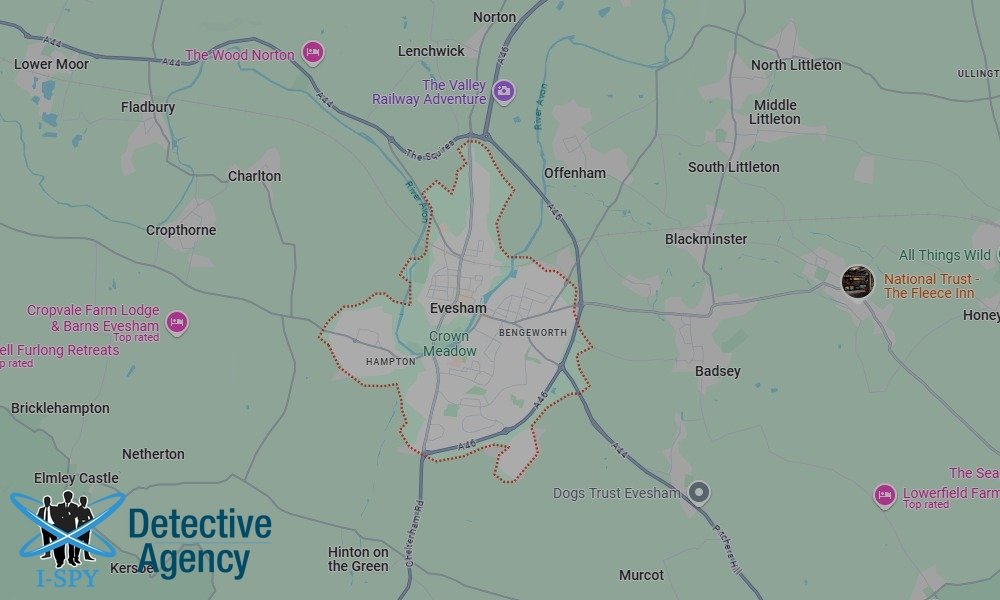 Our Detectives operate across the entire Evesham area