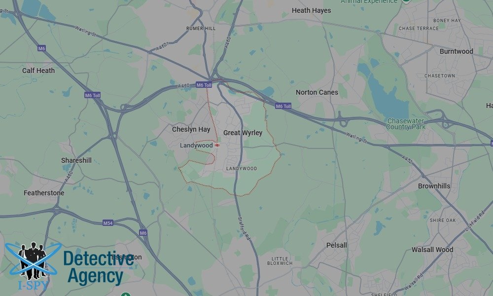 Our Detectives operate across the entire Great Wyrley area