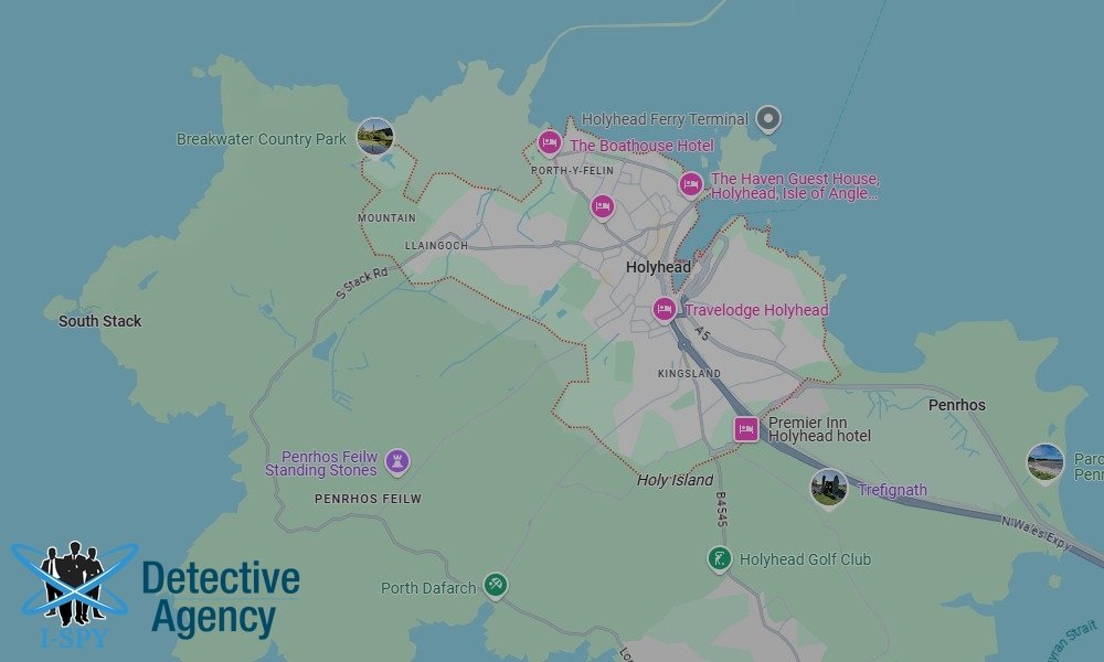 Our Detectives operate across the entire Holyhead area