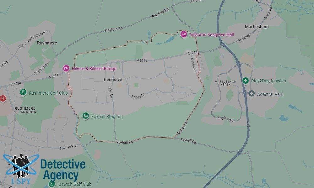 Our Detectives operate across the entire Kesgrave area