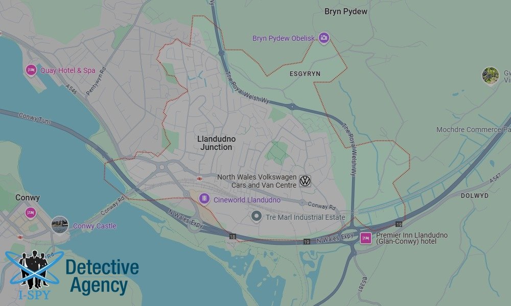 Our Detectives operate across the entire Llandudno Junction area