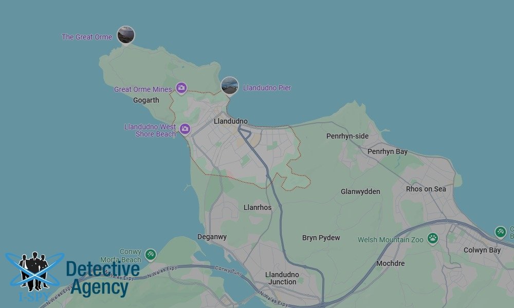 Our Detectives operate across the entire Llandudno area