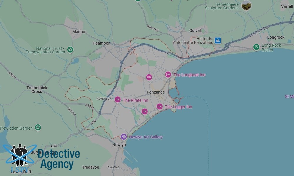 Our Detectives operate across the entire Penzance area