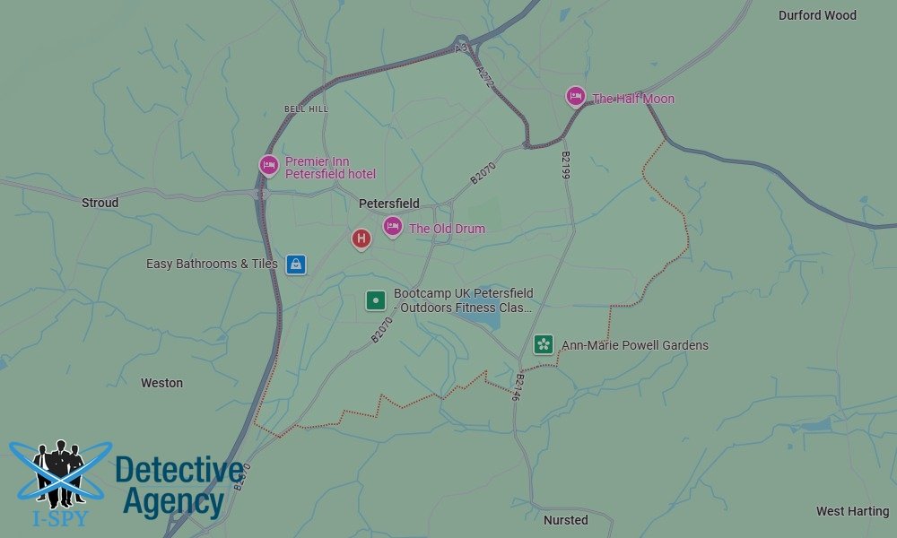 Our Detectives operate across the entire Petersfield area