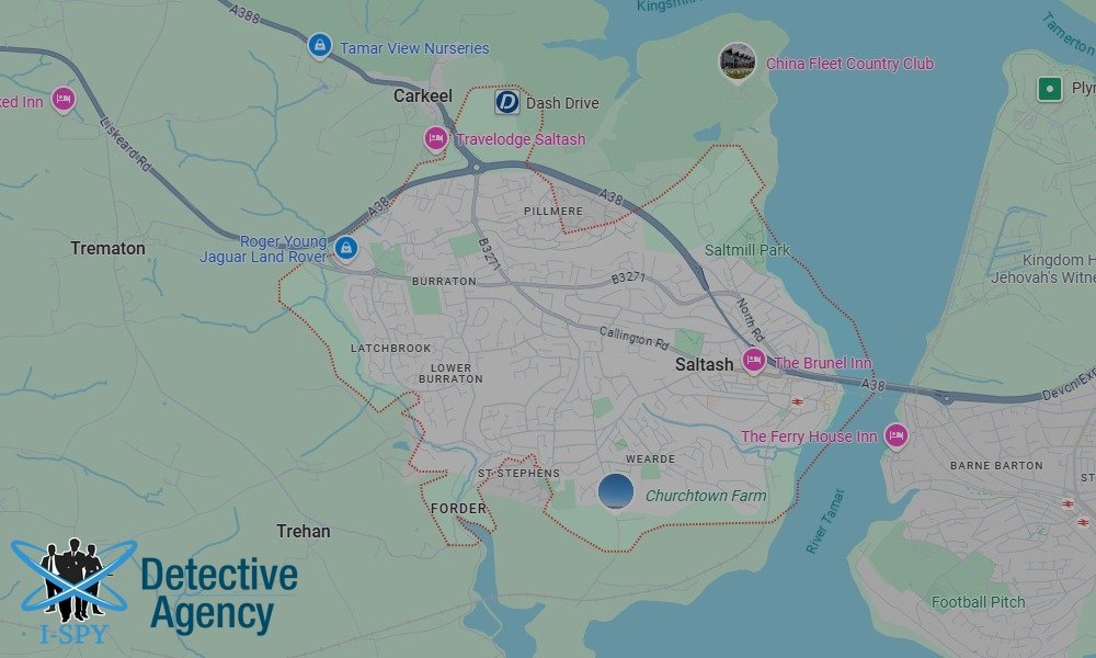 Our Detectives operate across the entire Saltash area