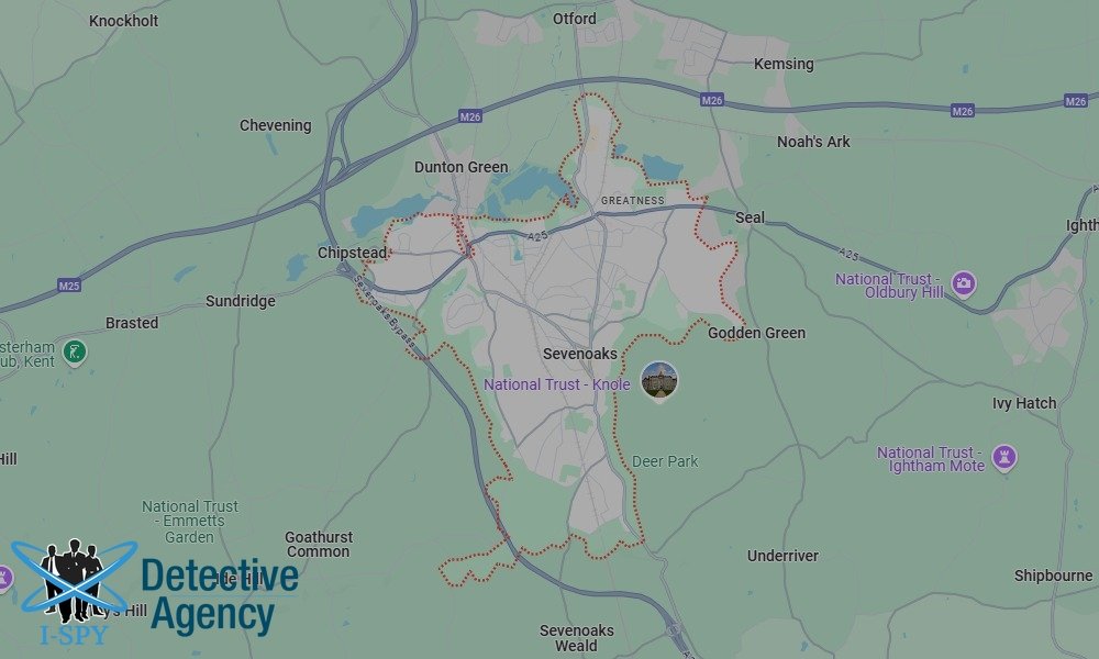 Our Detectives operate across the entire Sevenoaks area