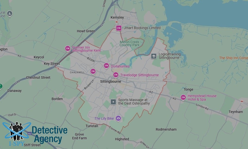 Our Detectives operate across the entire Sittingbourne area