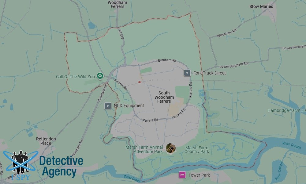 Our Detectives operate across the entire South Woodham Ferrers area