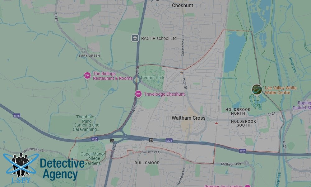 Our Detectives operate across the entire Waltham Cross area
