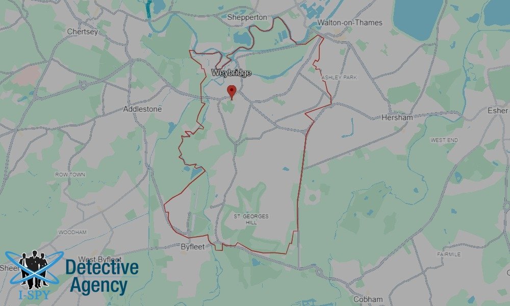Our Detectives operate across the entire Weybridge area
