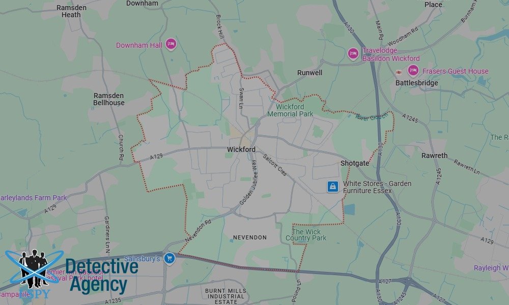 Our Detectives operate across the entire Wickford area