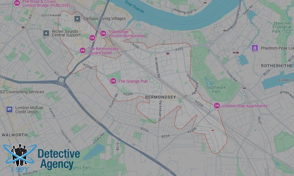 Our Detectives operate across the entire Bermondsey area