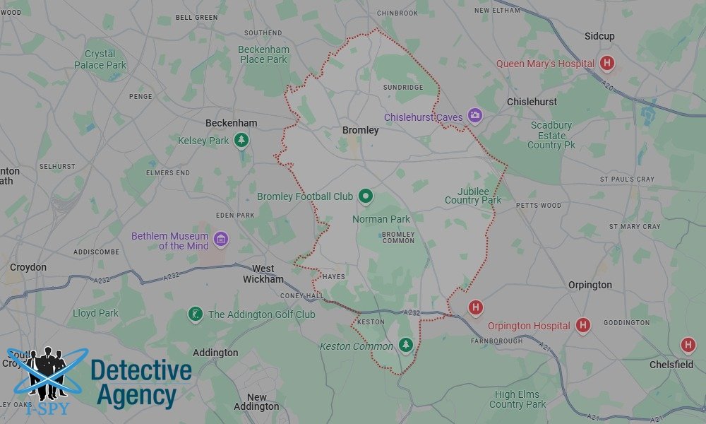 Our Detectives operate across the entire Bromley area