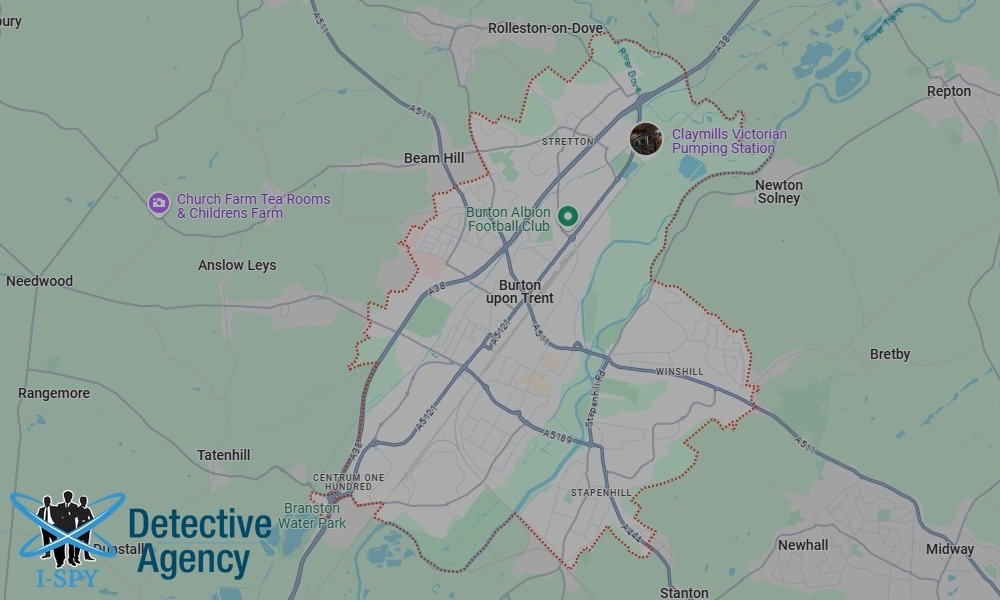 Our Detectives operate across the entire Burton On Trent area
