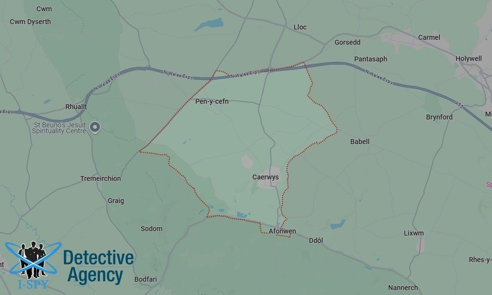 Our Detectives operate across the entire Caerwys area