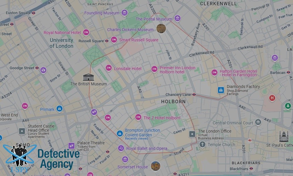Our Detectives operate across the entire Holborn area