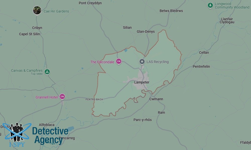 Our Detectives operate across the entire Lampeter area