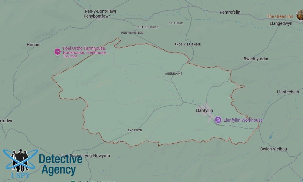 Our Detectives operate across the entire Llanfyllin area