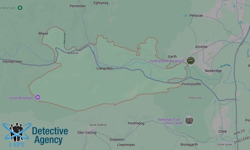 Our Detectives operate across the entire Llangollen area