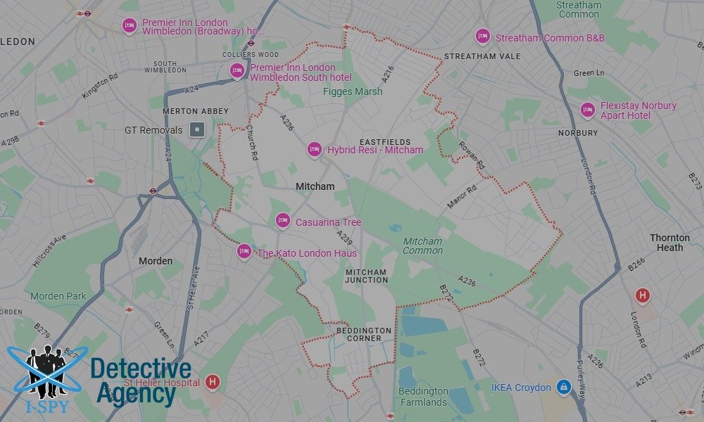 Our Detectives operate across the entire Mitcham area