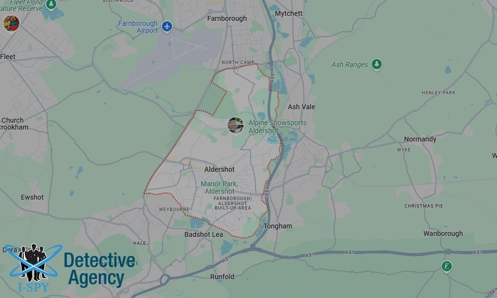 Locations our Tracing Agents serve in Aldershot