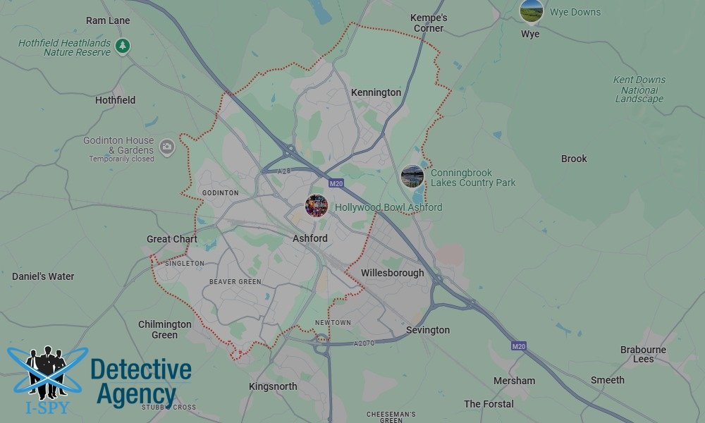 Locations our Tracing Agents serve in Ashford