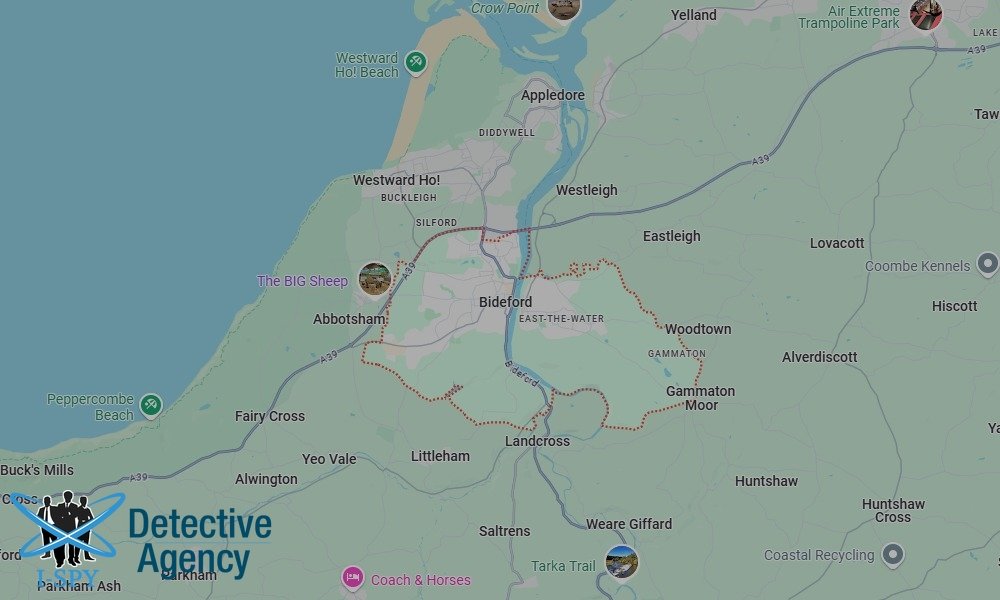 Locations our Tracing Agents serve in Bideford