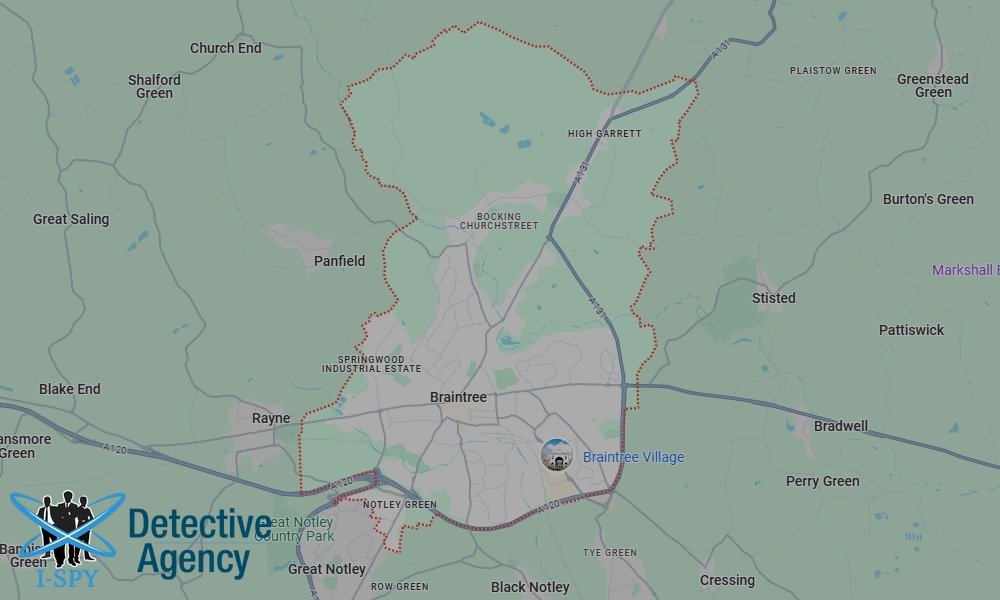 Locations our Tracing Agents serve in Braintree