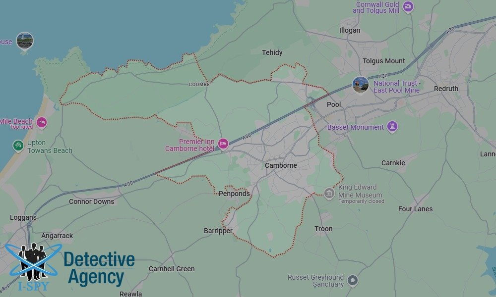 Locations our Tracing Agents serve in Camborne
