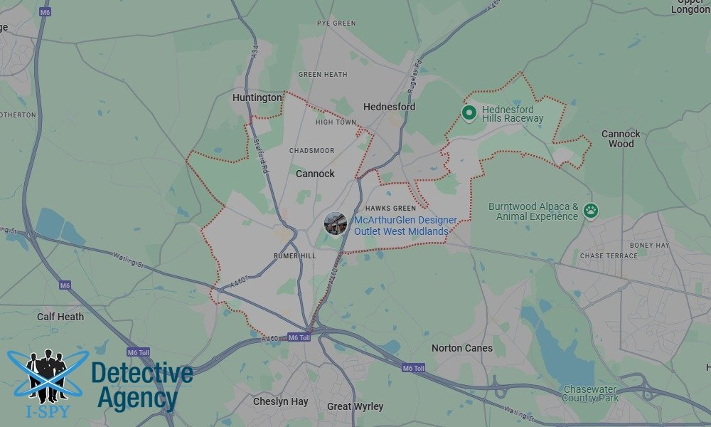 Locations our Tracing Agents serve in Cannock