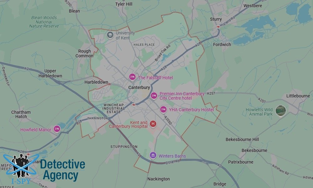 Locations our Tracing Agents serve in Canterbury