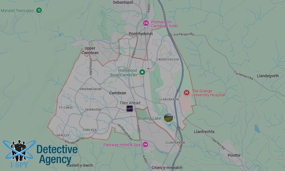 Locations our Tracing Agents serve in Cwmbran
