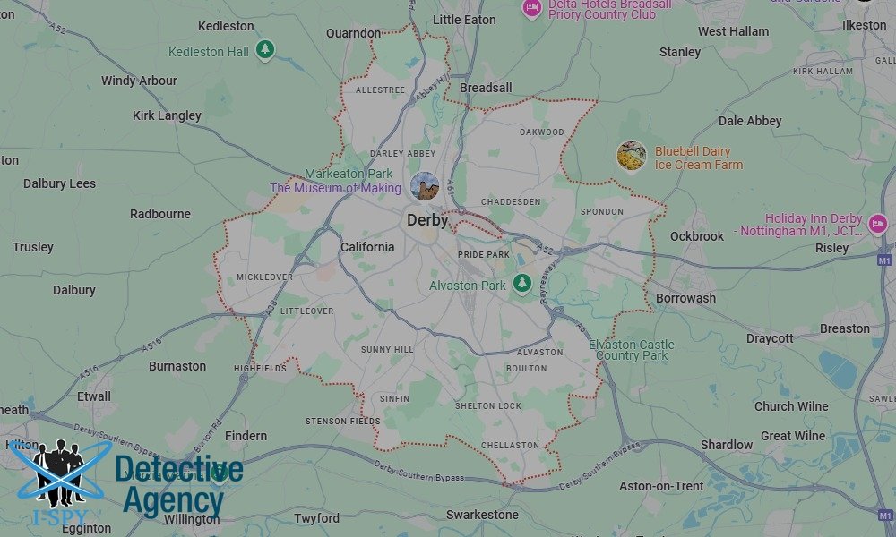 Locations our Tracing Agents serve in Derby