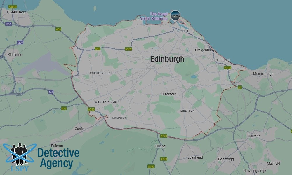 Locations our Tracing Agents serve in Edinburgh