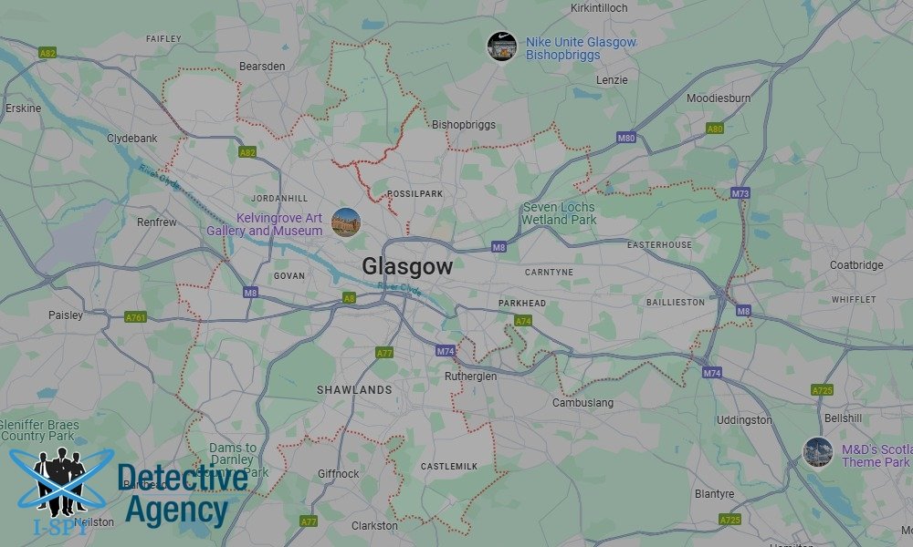 Locations our Tracing Agents serve in Glasgow