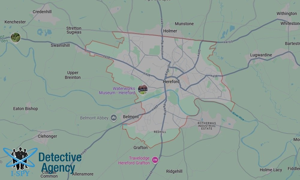 Locations our Tracing Agents serve in Hereford