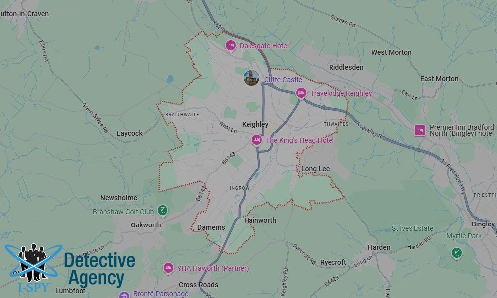 Locations our Tracing Agents serve in Keighley