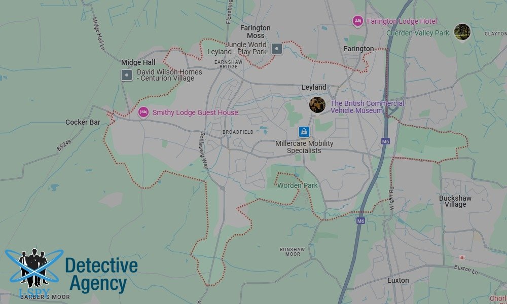 Locations our Tracing Agents serve in Leyland