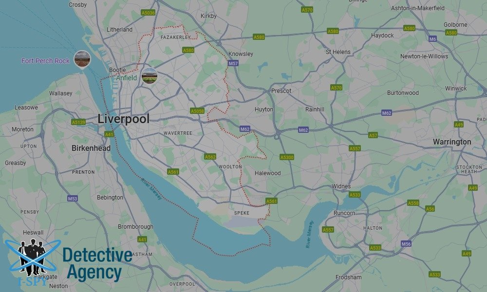 Locations our Tracing Agents serve in Liverpool