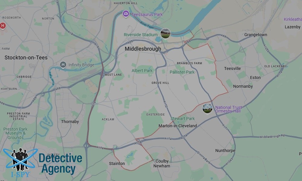 Locations our Tracing Agents serve in Middlesbrough