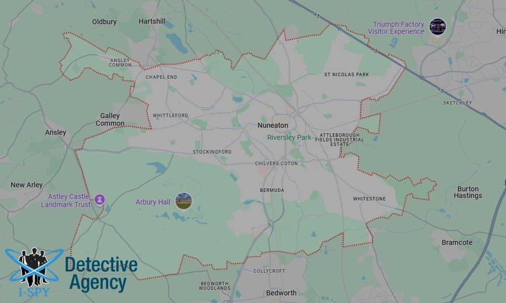 Locations our Tracing Agents serve in Nuneaton