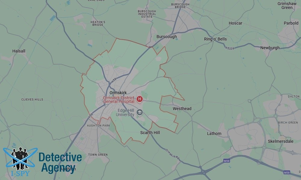 Locations our Tracing Agents serve in Ormskirk